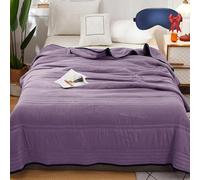 Comfy Sleepers Cooling Blanket, Ice Cooling Calming Blanket, Comfy Sleepers Ice Cooling Blanket King Size, Summer Ultimate Cool Blankets, for Hot Sleeper (Purple, Queen (1.8m X 2.21m))