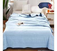 Comfy Sleepers Cooling Blanket, Ice Cooling Calming Blanket, Comfy Sleepers Ice Cooling Blanket King Size, Summer Ultimate Cool Blankets, for Hot Sleeper (Light Blue, Child (1.1m X 1.52m))