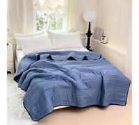 Comfy Sleepers Ice Cooling Calming Blanket, ComfySleepers Cooling Blanket King Size for Hot Sleepers, Breathable Absorb Sweat Ice Silk Cool Summer Sleeping Mat,Improve Sleep (DarkBlue, 150*200cm)