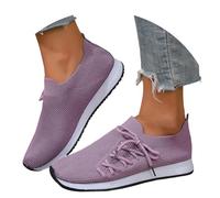 Comfy Trainers for Women,Womens Shoes Purple Size 5 Lightweight Casual Soft Sole Mesh Breathable Tennis Shoes Plantar Fasciitis Platform Memory Foam Wide Fit Fashion Walking Running Hiking Sneakers