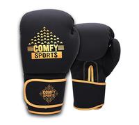 Comfy Triangle Logo Boxing Gloves, Boxing Gloves for Bags, Mitt Work & Fitness Classes, Hook and Loop System, Grip Cord, Premium Quality and Triple Layered Padding10 12 14 16 Oz