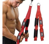 Comfy Triceps Rope Gym Cable Attachments Anti-Slip Triceps Strap 2 Loops Neoprene Handles Pulldown Rope for Pushdowns Pulls Crunches Overhead Extensions Biceps Curl Straps Gym Equipment