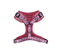 Comfy-Wear Dog Harness, Adjustable, Padded Neoprene, Small Size (Neck 34-42cm, Chest 39-56cm), Pink, Pig Pattern, Metal D-Ring, Washable
