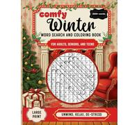 Comfy Winter Word Search And Coloring Book: Large-Print Winter Word Searches and Relaxing Coloring Pages
