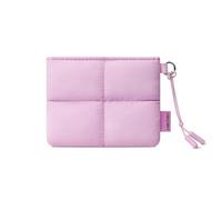 Comfyable Cute Puffy Coin Purse Pouch Change Holder for Women, Small Organizer with ID Window, Magnetic Closure, Water-Repellent, Storage for Coin, Airpods, Lipstick, Card, Lavender Pink