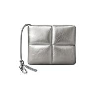 Comfyable Cute Puffy Coin Purse Pouch, Silver, Travel