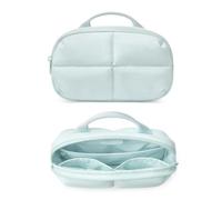 Comfyable Puffy Cable Organizer, Tech Pouch for Women and Men | All-in-One Tech Storage for Chargers, Cables, Compact Cameras, Compatible with DJI Pocket 4, GoPro & Insta360, Ice Blue