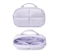 Comfyable Puffy Cable Organizer, Tech Pouch for Women and Men | All-in-One Tech Storage for Chargers, Cables, Compact Cameras, Compatible with DJI Pocket 4, GoPro & Insta360, Lavender