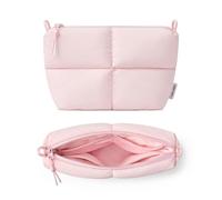 Comfyable Puffy Electronics Organizer Travel Case, Cute Tech Pouch for Women Men, Cable Storage Bag for Charger, Phone, Power Bank, Cord, Compact Tech Accessories Pouch, Light Pink