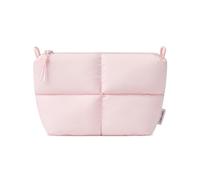 Comfyable Puffy Electronics Organizer Travel Case, Cute Tech Pouch for Women Men, Cable Storage Bag for Charger, Phone, Power Bank, Cord, Compact Tech Accessories Pouch, Light Pink