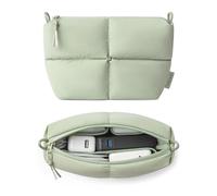 Comfyable Puffy Electronics Organizer Travel Case, Cute Tech Pouch for Women Men, Cable Storage Bag for Charger, Phone, Power Bank, Cord, Compact Tech Accessories Pouch, Sage