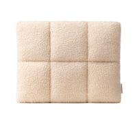 Comfyable Puffy Laptop Sleeve 13 14 15 Inch for Women, Compatible with MacBook Air & MacBook Pro M4 M3 2024, Soft Fluffy Plush Furry Sherpa Pillow Case for Computer, Brown & Beige