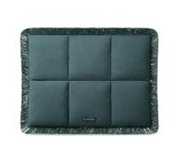 Comfyable Puffy Laptop Sleeve 16 15 14 13 Inch for Women, Compatible with MacBook Air & MacBook Pro M4 M3 2024, Quilted Linen Soft Puffer Case with Fringe for Computer, Mallard Green