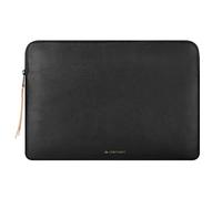 Comfyable Slim Laptop Sleeve 15 Inch Snugly Compatible with MacBook Air 15-in M5 2026 A3448 M4 M3 M2, PU Leather Bag Waterproof Cover Notebook Computer Case for Mac, Black