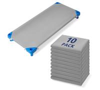 Comfyanno Cot Sheets for Daycare, 10 Pack Standard Size Daycare Cot Sheet, 23" x 51" Toddler Cot Sheets, Gray