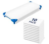 Comfyanno Cot Sheets for Daycare Standard Size - 23" x 51" - 10 Pack Bulk - Daycare Essentials - Soft & Comfortable Brushed Microfiber - Fitted Cot Cover - for Preschool Kids Nap Time - White