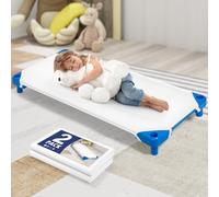 Comfyanno Cot Sheets for Daycare Standard Size - Fits 23" x 52" Cot, 2 Pack, Daycare Essentials, Soft & Comfortable Fitted Cot Cover, Preschool Kids Nap Time Sheets, Brushed Microfiber - White
