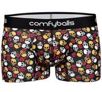 Comfyballs Mens Cotton Regular Boxer - Halloween Scull Black, Black, M