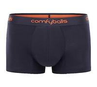 Comfyballs Mens Cotton Regular Boxer - Navy/Tangerine - Small Underwear
