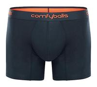 Comfyballs Men's Navy Tangerine Cotton Boxer Shorts, M