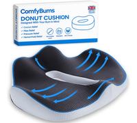 ComfyBums Hemorrhoid Donut Cushion For Coccyx, Tailbone, Piles Orthopaedic Pressure Relief - Memory Foam Pillow For Office Chair Seat Ring Cushions -