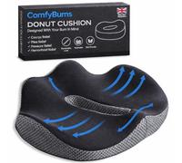 ComfyBums Hemorrhoid Donut Cushion For Coccyx, Tailbone, Piles Orthopaedic Pressure Relief - Memory Foam Pillow For Office Chair Seat Ring Cushions - Targets Sores & Pain Relief - Made For You