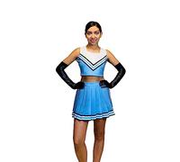 ComfyCamper Cheerleader Costume for Women Blue Top Skirt - Girls Adults Cheer Leader (Small)