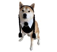 ComfyCamper Dog Gothic Tuxedo Neck Collar Costume - XS XXS XXL Spooky Formal Tux Outfit Cosplay Halloween, M