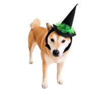 ComfyCamper Green Witch Wizard Scary Ghost Costume Headpiece Hat for Dogs XS XXL Hats Cosplay Halloween Costumes, M