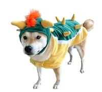 ComfyCamper Hat and Suspenders Dog Costume - X Large Medium Small Lab Star Space Cosplay Halloween Costumes, Medium, Orange