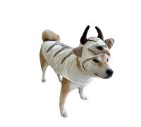 ComfyCamper Oxen Dog Costume - Viking Hat and Cape for Small Medium X Large Cosplay Halloween Costumes, Small