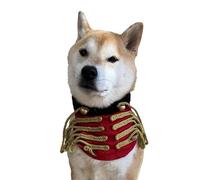 ComfyCamper Prince Collar Costume for Dogs - XS Small XXL Nutcracker Pet King Cosplay Halloween Christmas Outfit, S