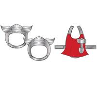 ComfyCamper Superhero with Silver Hammer Cape and Headpiece Costume for Dogs - Cosplay Outfit Halloween Costumes, L