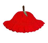 ComfyCamper Womens Knitted Apple Hat Costume Adults Women Men Fruit Summer Hats Cosplay Headwear Halloween, One Size