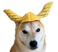 ComfyCamper Yellow Fluttering Wings Headpiece Dog Costume for Dogs XS XXL Mercury God Hats Cosplay Halloween, S