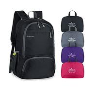 ComfyDegree Ultralight Foldable Hiking Backpack | 30L Packable, Waterproof, Lightweight, Travel Rucksack | Men & Women Large Bag for Work, Gym, Outdoor Camping, Walking, Cycling, Sport Daypack (Black)