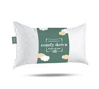 ComfyDown 14x36 Throw Pillow Insert, Down & Feather Fill, 100% Cotton Cover, Made in USA - Premium Soft Lumbar Decorative Pillow Form Sham Stuffer for Bed, Sofa & Couch