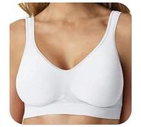 comfyfit 2 Pack Ladies Padded and Seamless Sure FIT Bra. (White, 3X Large 52-54)