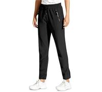 Comfyfit Jogging Pants for Men, StretchActive-Unisex Ultra High Stretch Quick Dry Pants (Black-Straight,L)