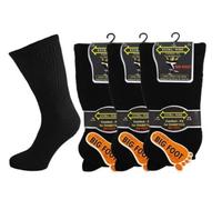 Comfyfit® Mens Socks - Non-Elastic Diabetes Socks for Men - Gentle Grip Breathable Socks for Swollen Feet Men's Socks - 3 Pairs Pack Men's Black Socks UK 11-14