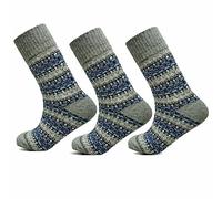 Comfyfit® Mens Thermal Socks - Warm Lamb’s Wool Men’s Walking Socks - Non Elastic Sweat Absorbing Socks for Men - 3 Pairs Multipack Wool Men's Socks 6-11