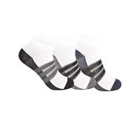 Comfyfit Men's Trainer Socks Mesh Top Striped 24 Pairs Pack, Cotton Rich, UK Size 6-11