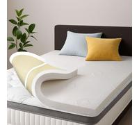 Comfyflex 10cm Memory Foam Mattress Topper with Zip Cover | High-Density Pressure Relief Topper | Non-Slip Backing & Secure Elastic Straps | Cooling Airflow, Ultra-Soft Comfort (5ft Kingsize)