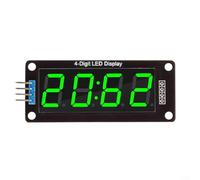 ComfyHarbor 0.56 Inch 4-Digit LED Clock Tube Display Module with for TM1637 Driver, RGB Seven-Segment Digital Tube for For Arduino Projects (Green)(Green)