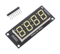 ComfyHarbor 0.56 Inch 4-Digit LED Clock Tube Display Module with for TM1637 Driver, RGB Seven-Segment Digital Tube for For Arduino Projects (Green)(White)