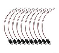 ComfyHarbor 10-Pack 12V 10mm Pre-Wired LED Bulbs, White