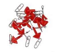 ComfyHarbor 10 Pcs Breakaway Styles Bait Clip, Quick Release Fishing Hook Remover for Cod Bass Beach Rig, PE Stainless Steel Clamp for Pulley Systems and Large Bait