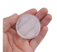 ComfyHarbor 100 Pack Plastic Coin Capsules 41mm Round Holders for 1oz Commemorative Coins, Clear Sealed Cases with for CRESCENT Groove for Collection Storage and Oxidation Protection