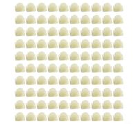 ComfyHarbor 100Pcs License Plate Nut Bracket Clip, Natural Nylon #14 Screw Grommet for Chevrolet, Fit Part 4755299/3907444/A11719, Bumper Trim Fastener Kit Head 15.5mm