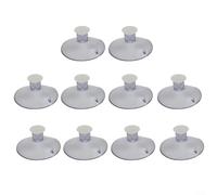 ComfyHarbor 10PCS Clear PVC Thumb Tack Suction Cups with Pushpin and Mushroom Sucker Design, 45mm Diameter Strong Hold for Smooth Non-Porous Surfaces Such as Glass,